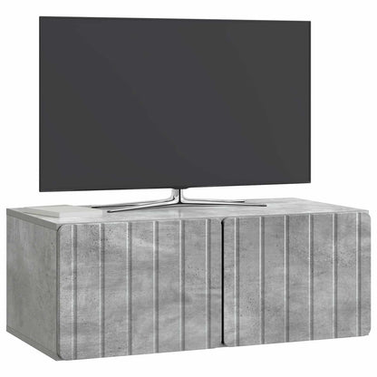 vidaXL Wall-Mounted TV Cabinet 78.5 x 41 x 30 cm Concrete Grey 3