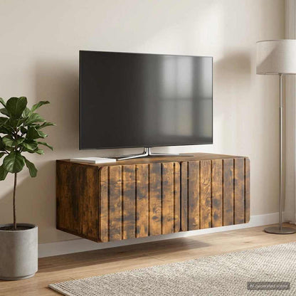 vidaXL Wall-Mounted TV Cabinet 78.5 x 41 x 30 cm Smoked Oak 1