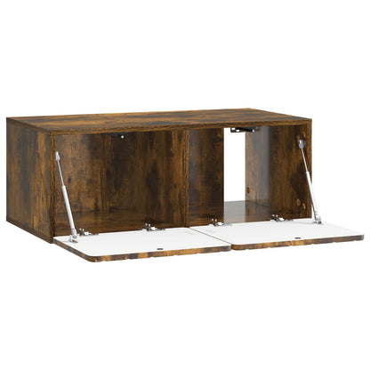vidaXL Wall-Mounted TV Cabinet 78.5 x 41 x 30 cm Smoked Oak 5