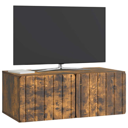 vidaXL Wall-Mounted TV Cabinet 78.5 x 41 x 30 cm Smoked Oak 3