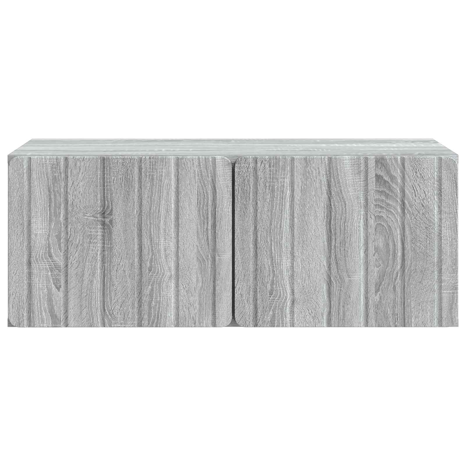 vidaXL Wall-Mounted TV Cabinet 78.5 x 41 x 30 cm Grey Sonoma 6