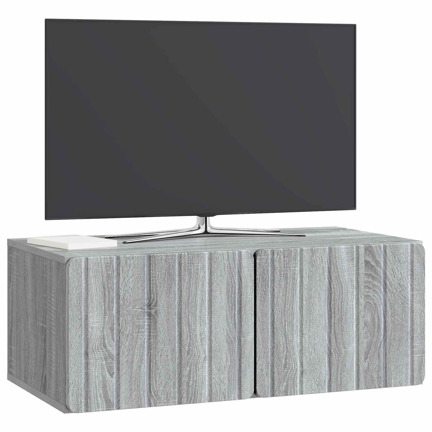 vidaXL Wall-Mounted TV Cabinet 78.5 x 41 x 30 cm Grey Sonoma 3