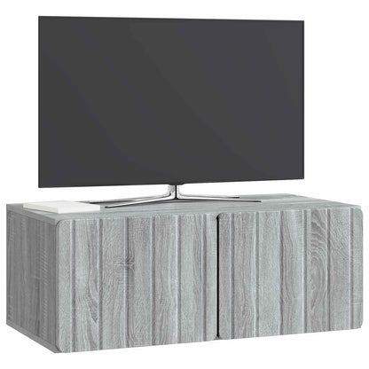 vidaXL Wall-Mounted TV Cabinet 78.5 x 41 x 30 cm Grey Sonoma 3