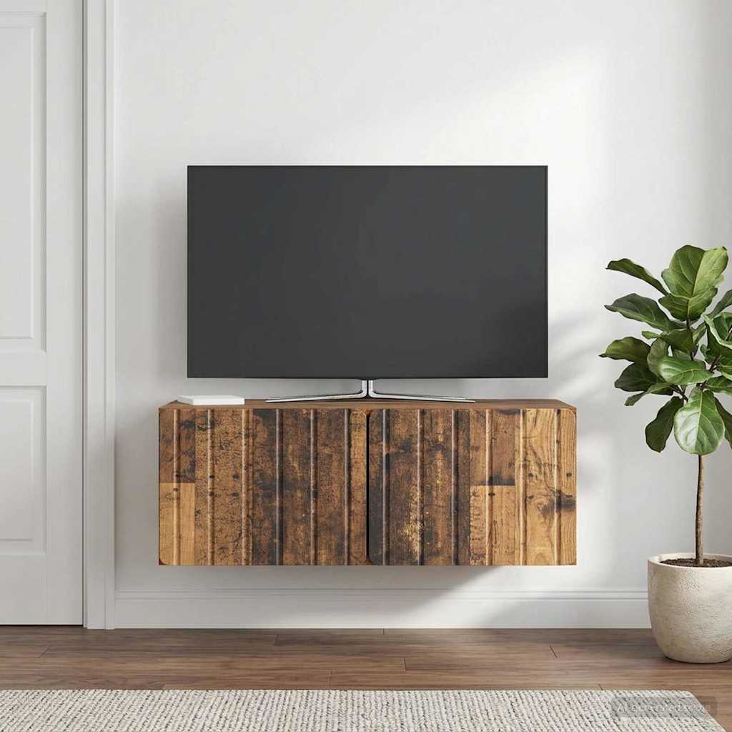vidaXL Wall-Mounted TV Cabinet 78.5 x 41 x 30 cm Old Wood 1