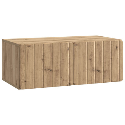 vidaXL Wall-Mounted TV Cabinet 78.5 x 41 x 30 cm Artisan Oak 2