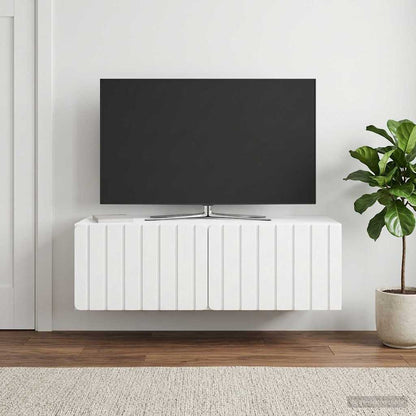 vidaXL Wall-Mounted TV Cabinet 98 x 41 x 30 cm White Engineered Wood 1