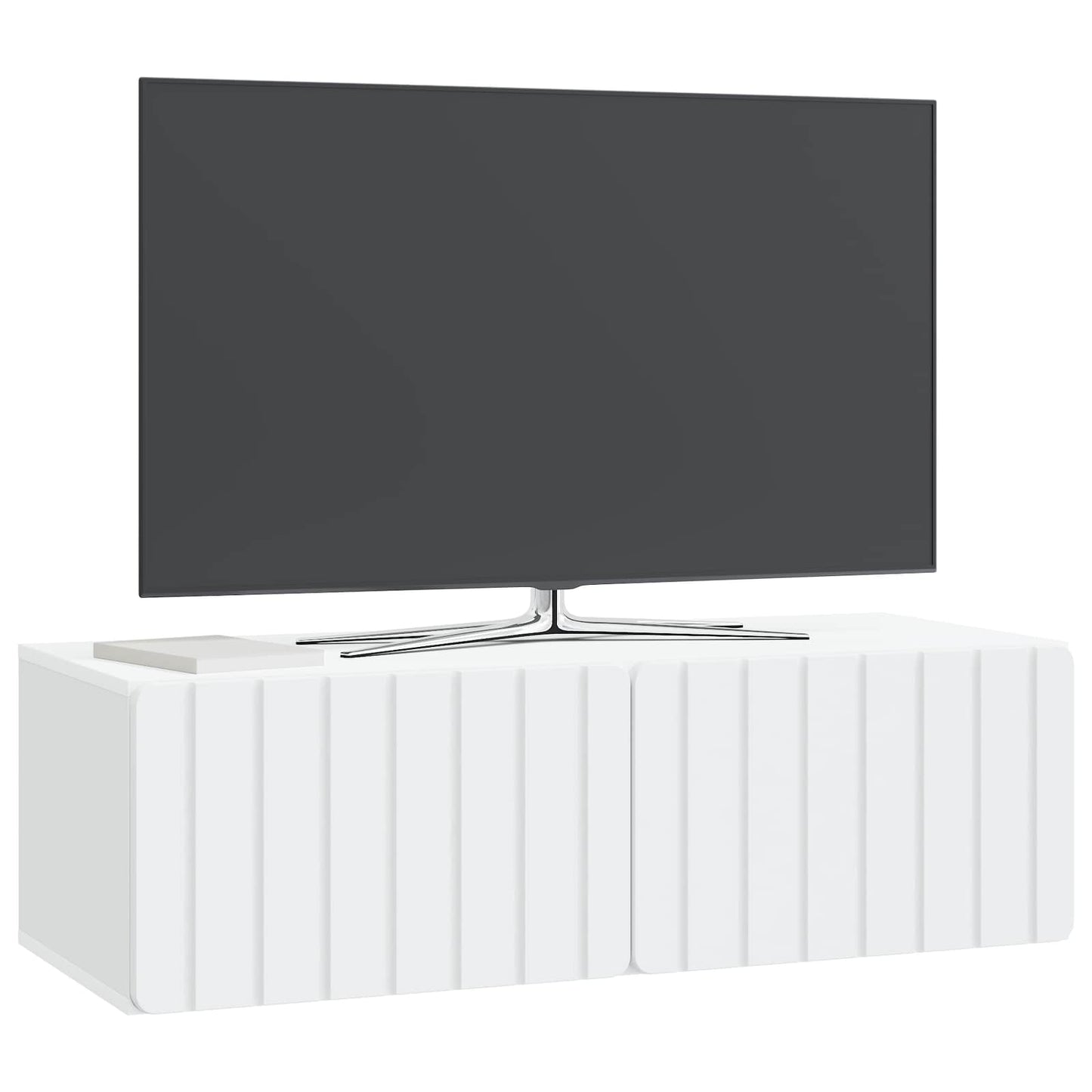 vidaXL Wall-Mounted TV Cabinet 98 x 41 x 30 cm White Engineered Wood 3