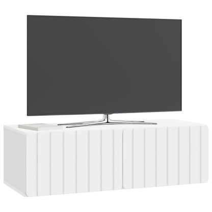 vidaXL Wall-Mounted TV Cabinet 98 x 41 x 30 cm White Engineered Wood 3