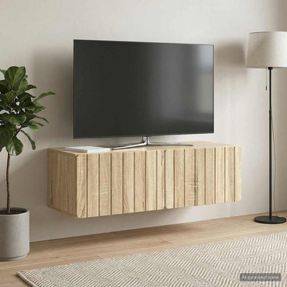 vidaXL Wall-Mounted TV Cabinet 98 x 41 x 30 cm Sonoma Oak 1