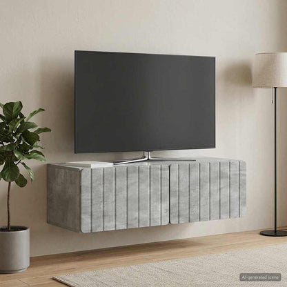 vidaXL Wall-Mounted TV Cabinet 98 x 41 x 30 cm Concrete Grey 1