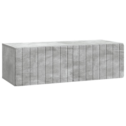 vidaXL Wall-Mounted TV Cabinet 98 x 41 x 30 cm Concrete Grey 2