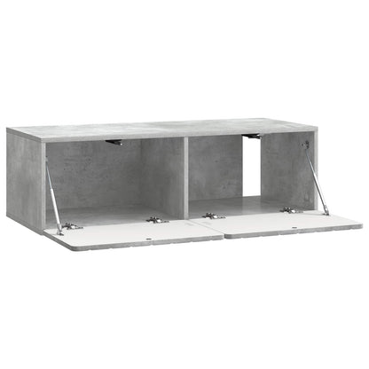 vidaXL Wall-Mounted TV Cabinet 98 x 41 x 30 cm Concrete Grey 5