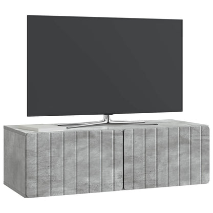 vidaXL Wall-Mounted TV Cabinet 98 x 41 x 30 cm Concrete Grey 3