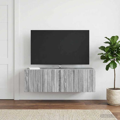 vidaXL Wall-Mounted TV Cabinet 98 x 41 x 30 cm Grey Sonoma 1