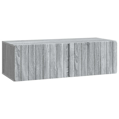 vidaXL Wall-Mounted TV Cabinet 98 x 41 x 30 cm Grey Sonoma 2