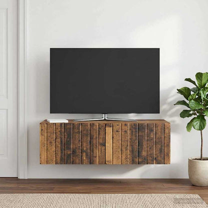 vidaXL Wall-Mounted TV Cabinet 98 x 41 x 30 cm Old Wood 4