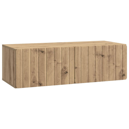 vidaXL Wall-Mounted TV Cabinet 98 x 41 x 30 cm Artisan Oak 2