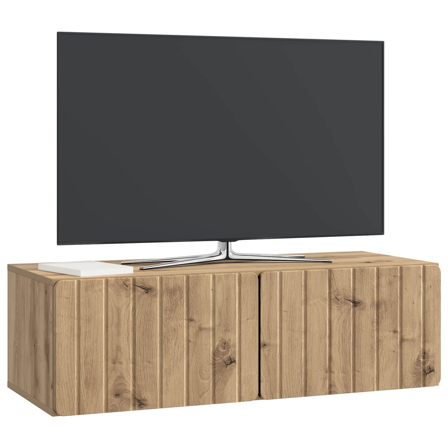 vidaXL Wall-Mounted TV Cabinet 98 x 41 x 30 cm Artisan Oak 3