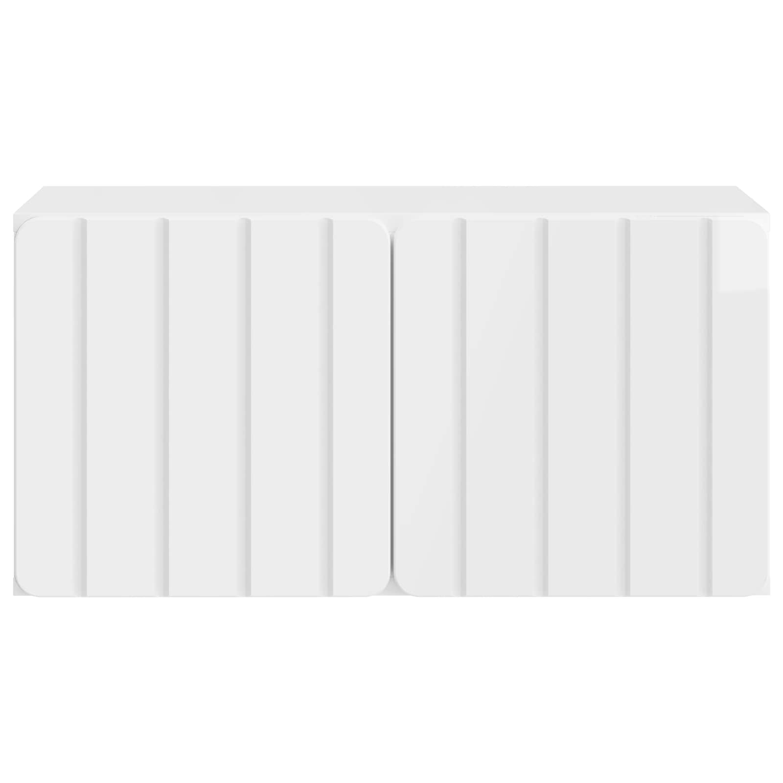 vidaXL Wall-Mounted TV Cabinet 59.5 x 31 x 30 cm High Gloss White 6
