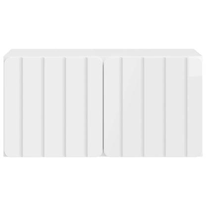 vidaXL Wall-Mounted TV Cabinet 59.5 x 31 x 30 cm High Gloss White 6