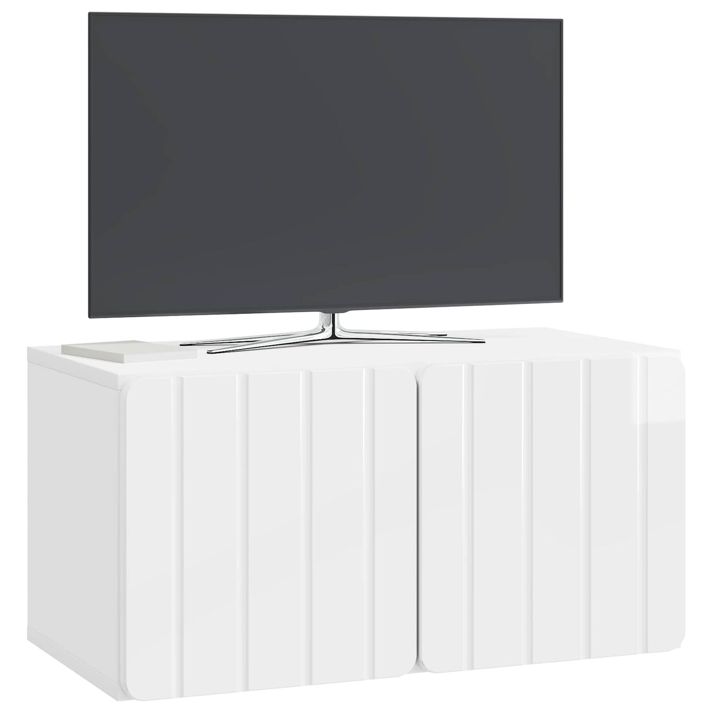 vidaXL Wall-Mounted TV Cabinet 59.5 x 31 x 30 cm High Gloss White 3