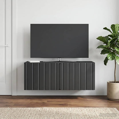 vidaXL Wall-Mounted TV Cabinet 78.5 x 31 x 30 cm Black Engineered Wood 1