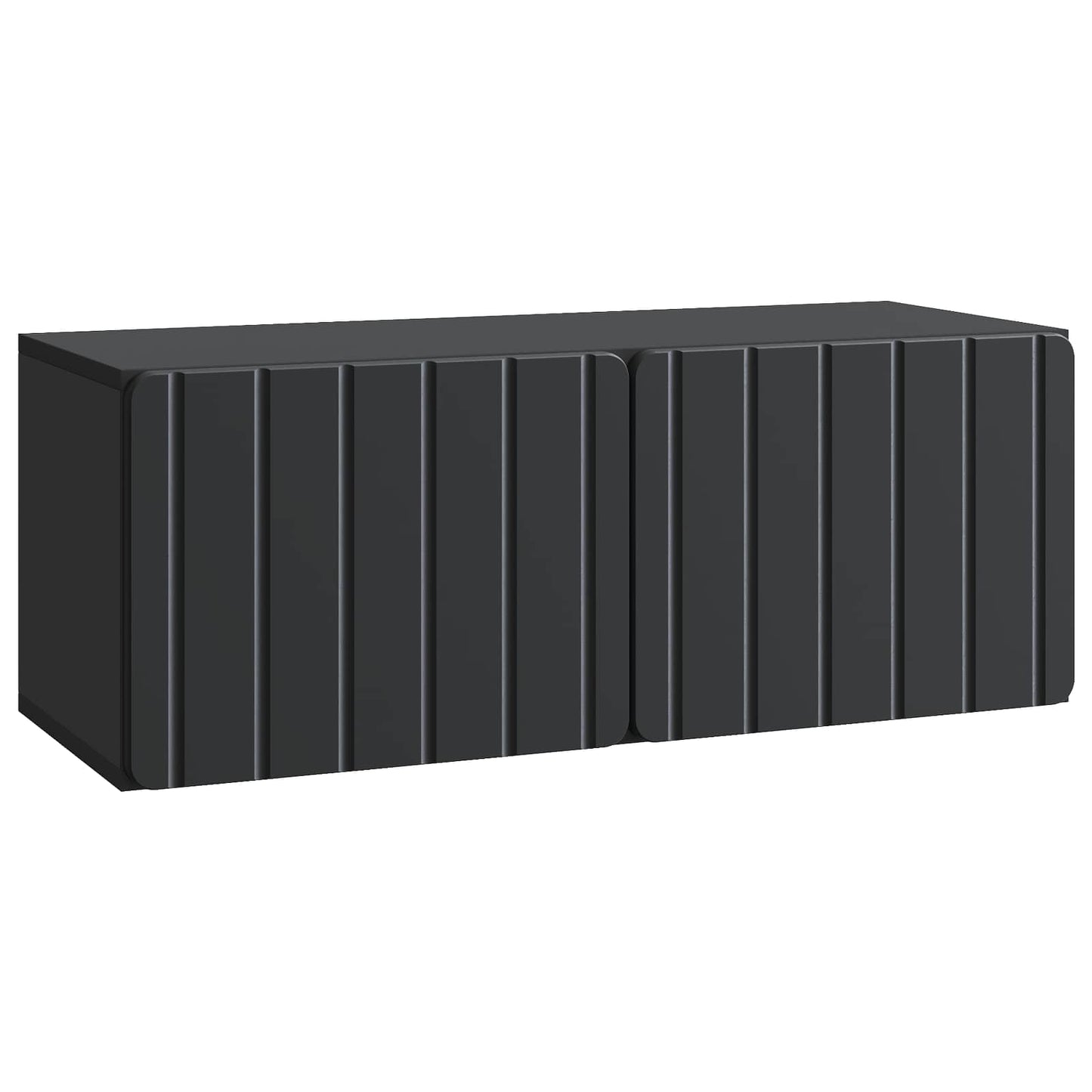 vidaXL Wall-Mounted TV Cabinet 78.5 x 31 x 30 cm Black Engineered Wood 2