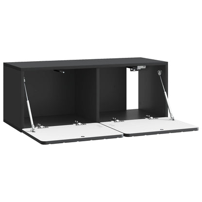 vidaXL Wall-Mounted TV Cabinet 78.5 x 31 x 30 cm Black Engineered Wood 5
