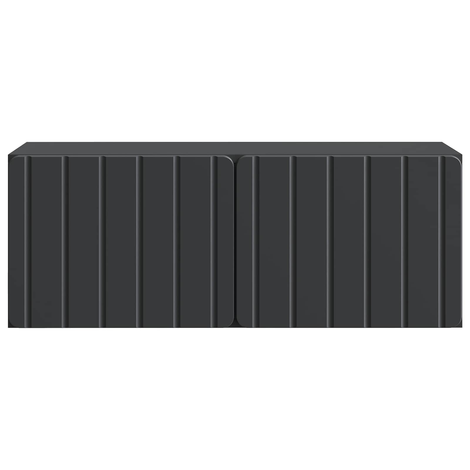 vidaXL Wall-Mounted TV Cabinet 78.5 x 31 x 30 cm Black Engineered Wood 6