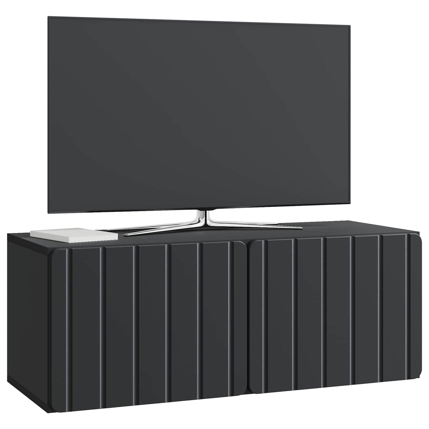 vidaXL Wall-Mounted TV Cabinet 78.5 x 31 x 30 cm Black Engineered Wood 3