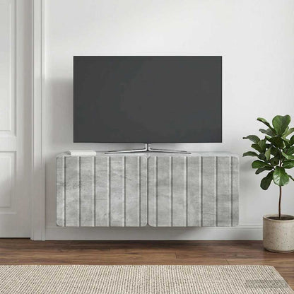 vidaXL Wall-Mounted TV Cabinet 78.5 x 31 x 30 cm Concrete Grey 4