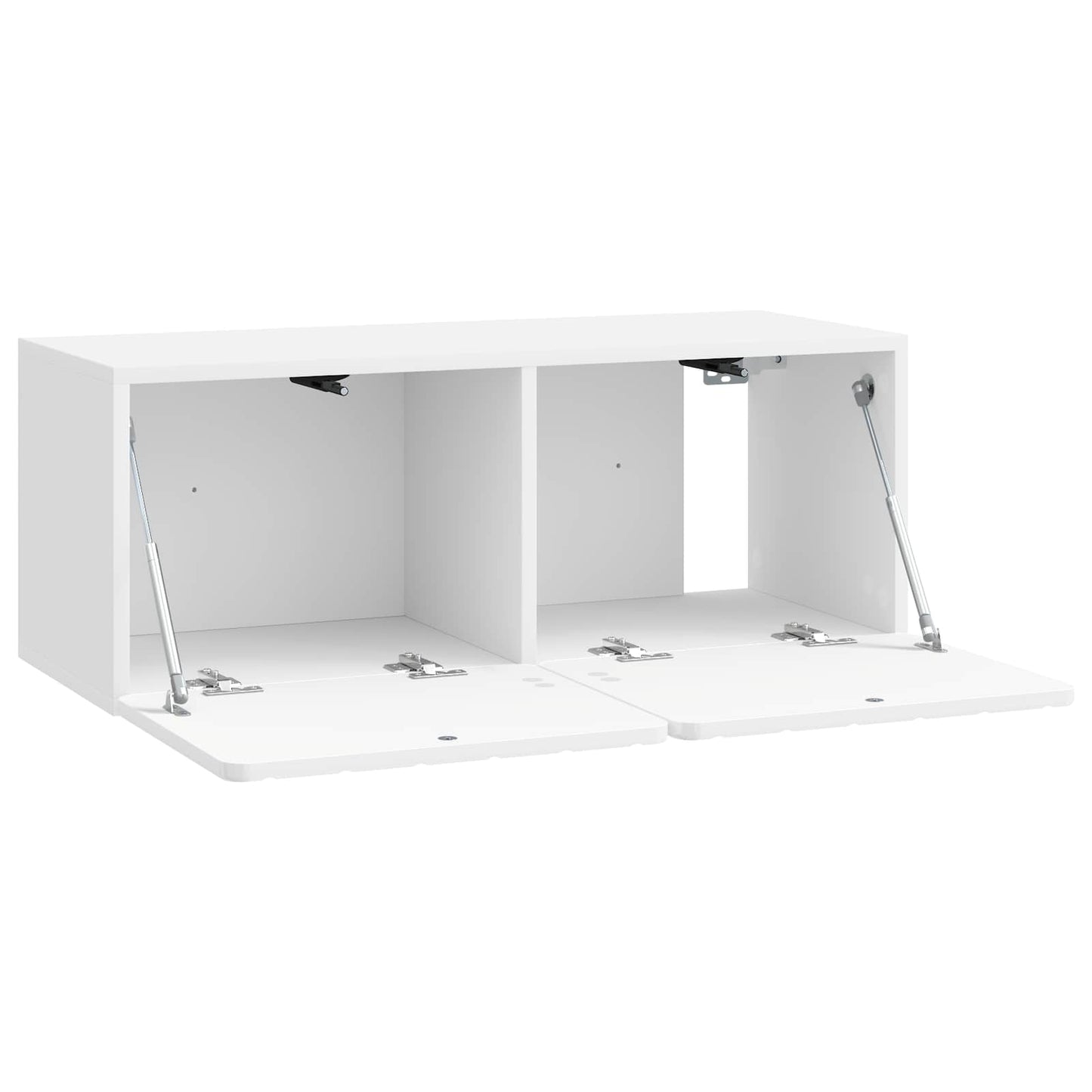 vidaXL Wall-Mounted TV Cabinet 78.5 x 31 x 30 cm High Gloss White 5