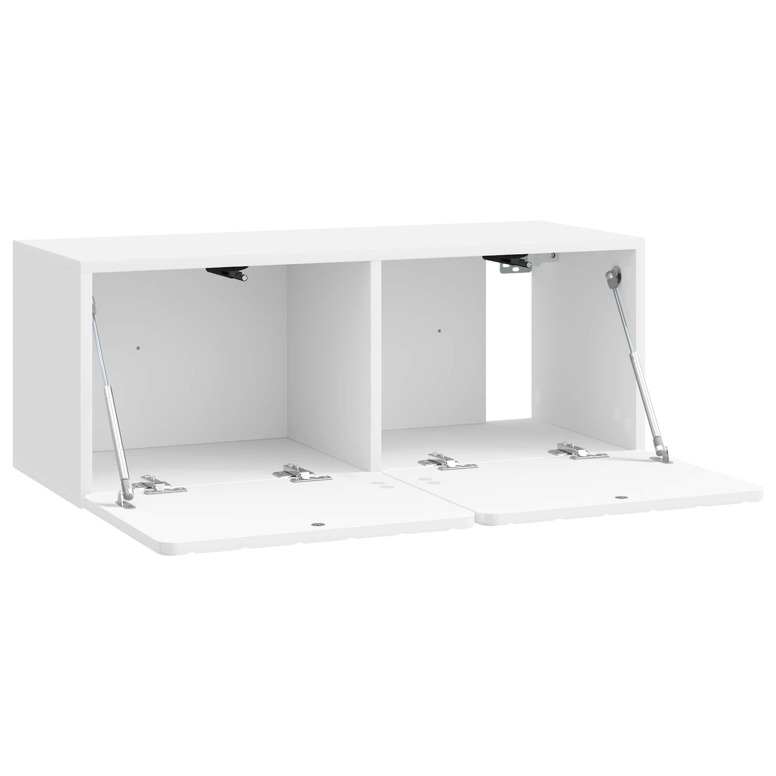 vidaXL Wall-Mounted TV Cabinet 78.5 x 31 x 30 cm High Gloss White 5