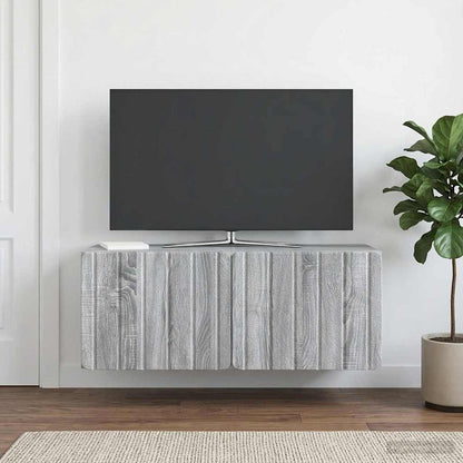 vidaXL Wall-Mounted TV Cabinet 78.5 x 31 x 30 cm Grey Sonoma 4