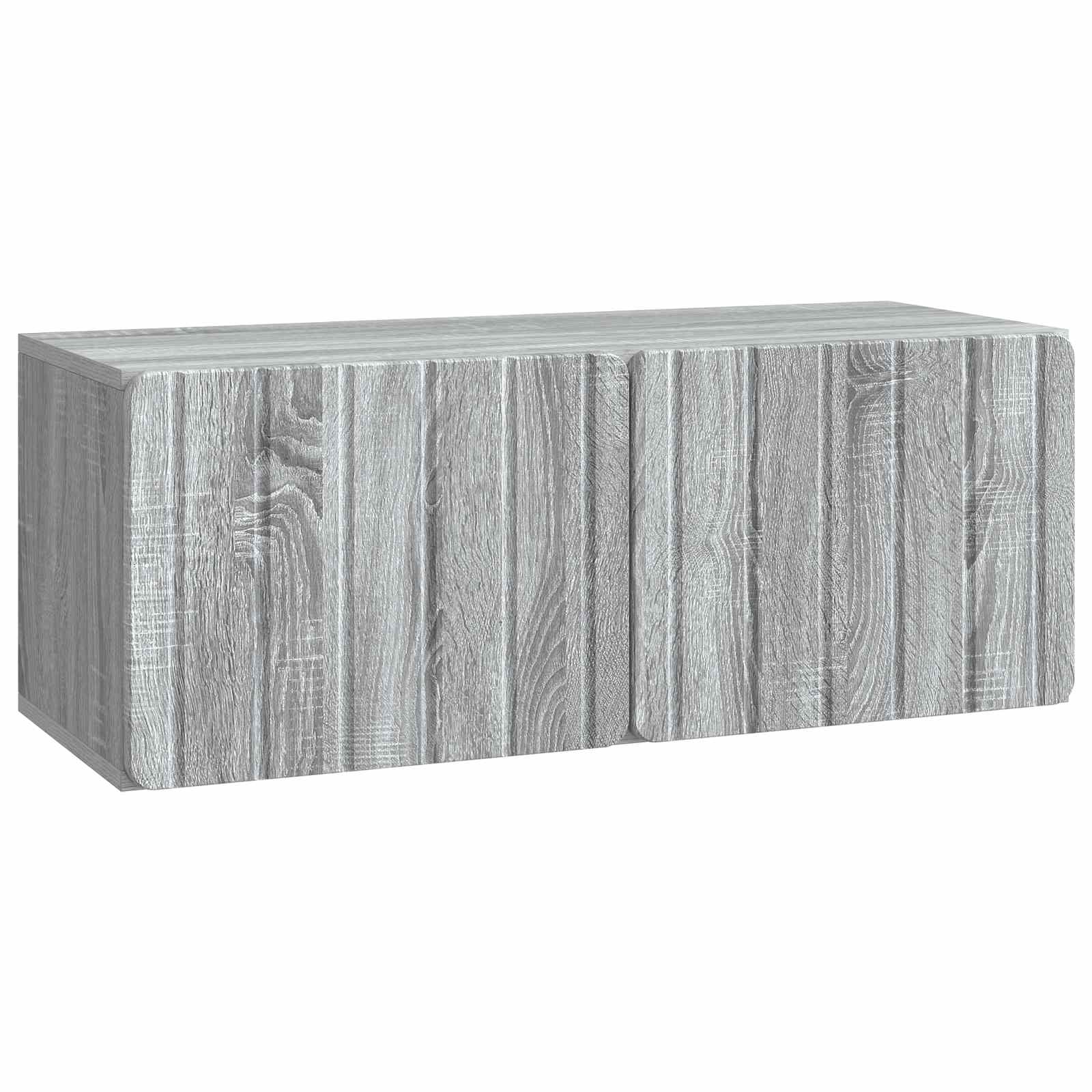 vidaXL Wall-Mounted TV Cabinet 78.5 x 31 x 30 cm Grey Sonoma 2