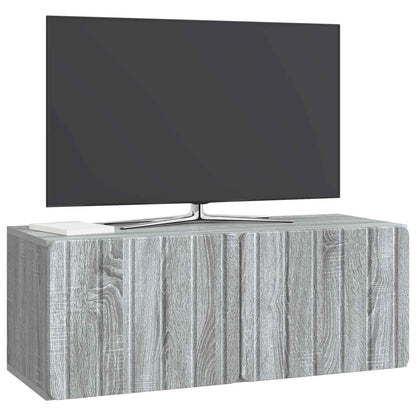 vidaXL Wall-Mounted TV Cabinet 78.5 x 31 x 30 cm Grey Sonoma 3