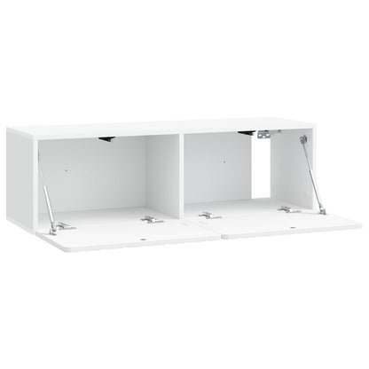 vidaXL Wall-Mounted TV Cabinet 98 x 31 x 30 cm White Engineered Wood 4