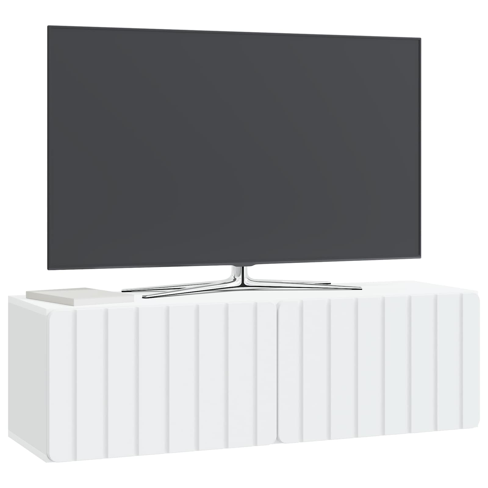 vidaXL Wall-Mounted TV Cabinet 98 x 31 x 30 cm White Engineered Wood 3