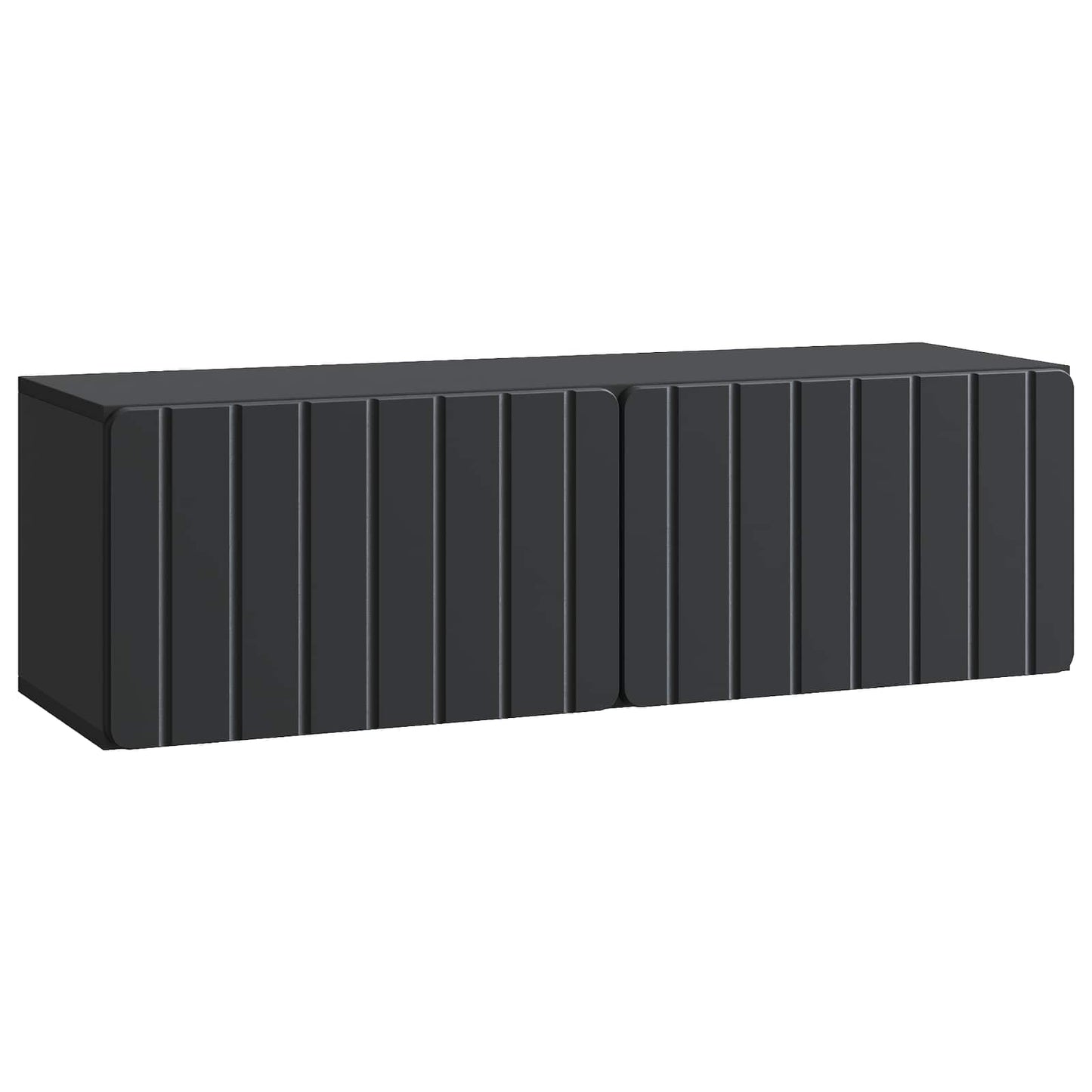 vidaXL Wall-Mounted TV Cabinet 98 x 31 x 30 cm Black Engineered Wood 2