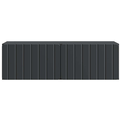 vidaXL Wall-Mounted TV Cabinet 98 x 31 x 30 cm Black Engineered Wood 6