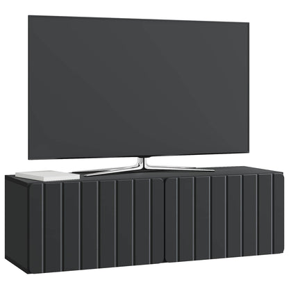 vidaXL Wall-Mounted TV Cabinet 98 x 31 x 30 cm Black Engineered Wood 3