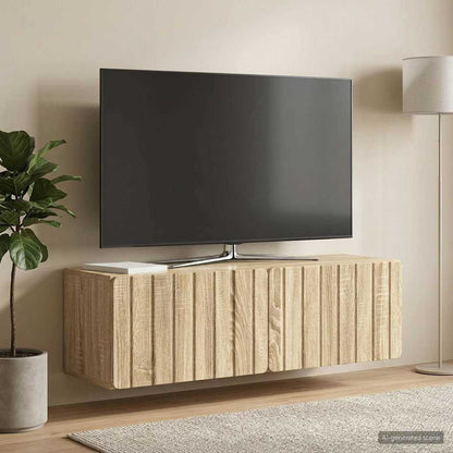 vidaXL Wall-Mounted TV Cabinet 98 x 31 x 30 cm Sonoma Oak 4