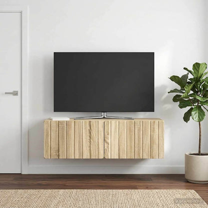 vidaXL Wall-Mounted TV Cabinet 98 x 31 x 30 cm Sonoma Oak 1