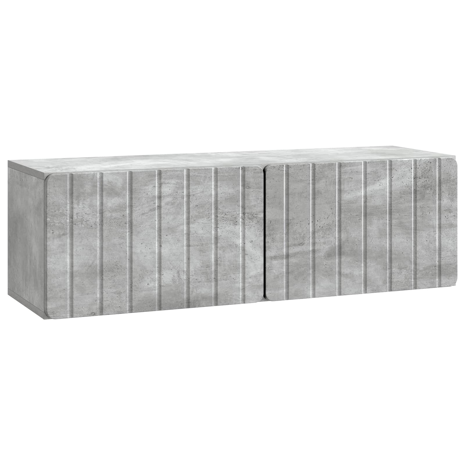 vidaXL Wall-Mounted TV Cabinet 98 x 31 x 30 cm Concrete Grey 2