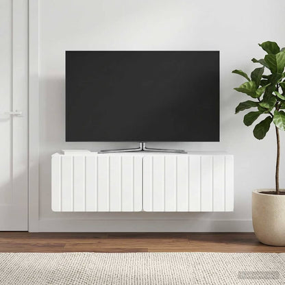 vidaXL Wall-Mounted TV Cabinet 98 x 31 x 30 cm High Gloss White 4