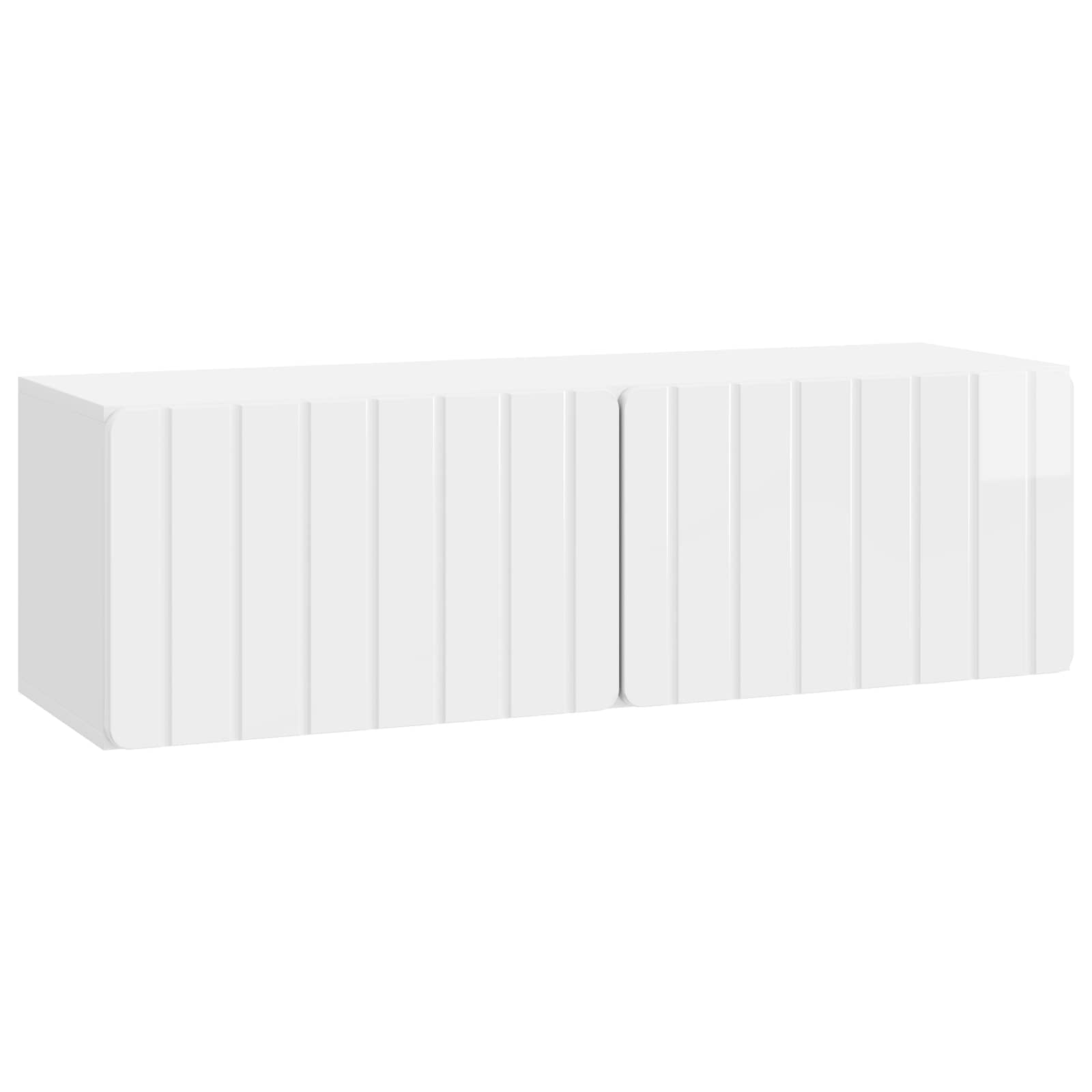 vidaXL Wall-Mounted TV Cabinet 98 x 31 x 30 cm High Gloss White 2