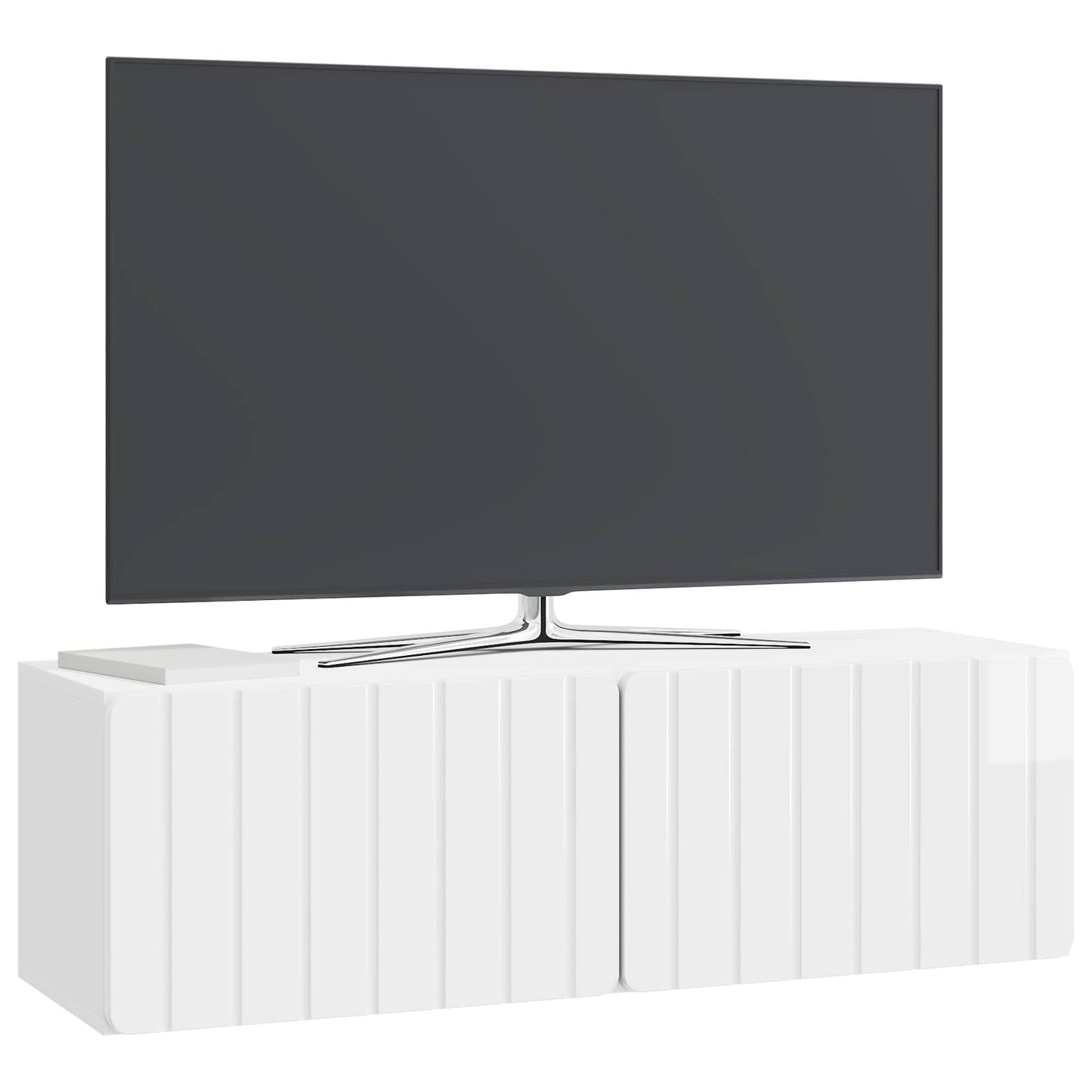 vidaXL Wall-Mounted TV Cabinet 98 x 31 x 30 cm High Gloss White 3