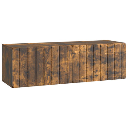 vidaXL Wall-Mounted TV Cabinet 98 x 31 x 30 cm Smoked Oak 2