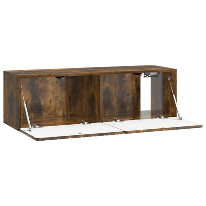 vidaXL Wall-Mounted TV Cabinet 98 x 31 x 30 cm Smoked Oak 5
