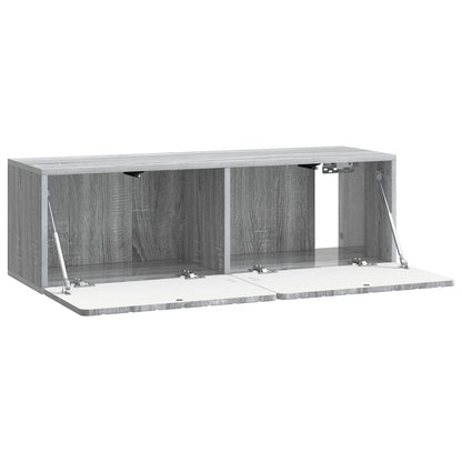 vidaXL Wall-Mounted TV Cabinet 98 x 31 x 30 cm Grey Sonoma 5